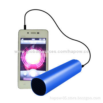 Mini Speaker with Built-in Amplifier and Power Bank and Phone Stand, 3,500mAh Capacity
